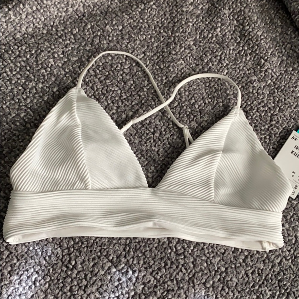 H&M white swim suit top